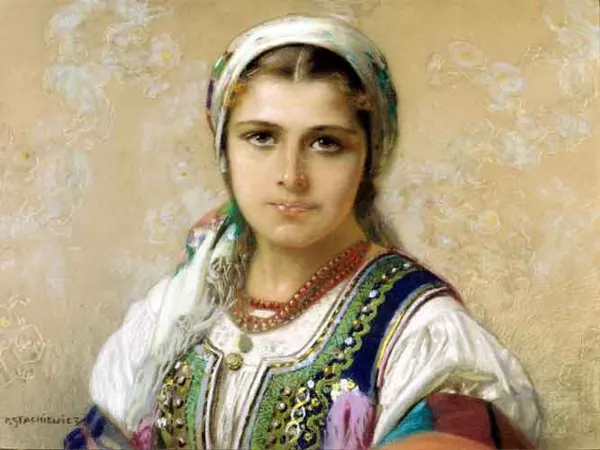 Piotr Stachiewicz, Dziewczyna w krakowskim stroju