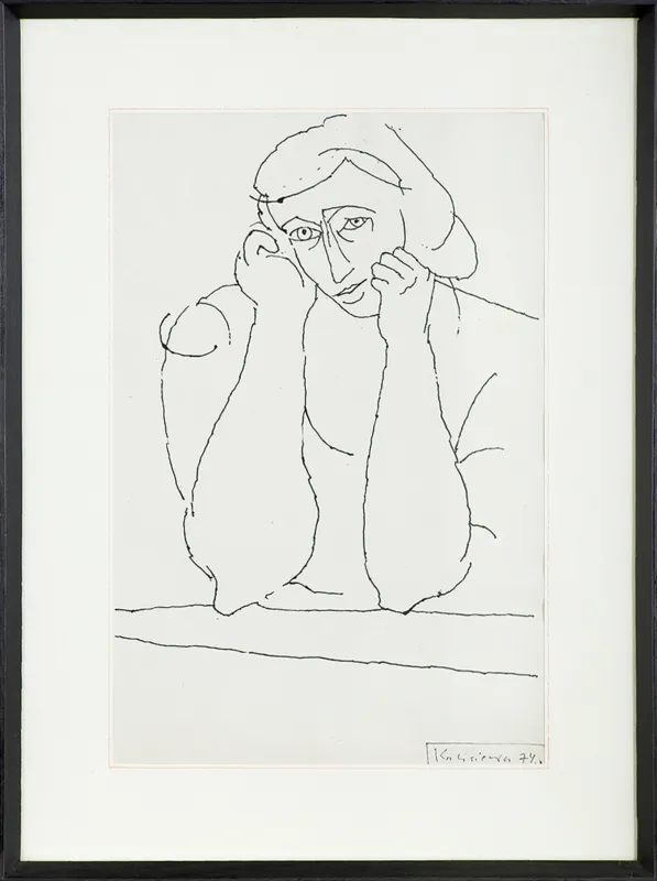 Tadeusz Kulisiewicz, KOBIETA PODPIERAJĄCA GŁOWĘ RĘKOMA, 1974
