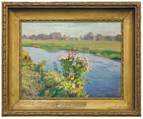 Teodor Ziomek, PEJZAŻ NADRZECZNY, przed/lub 1919
