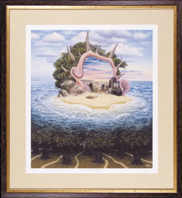 Jacek Yerka, Bezludna wyspa, 1999