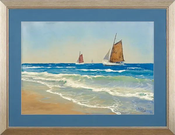 Soter Jaxa-Małachowski, ŁODZIE ŻAGLOWE NA MORZU, 1938