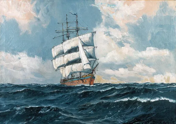 Patrick Kalckreuth, Żaglowiec na pełnym morzu