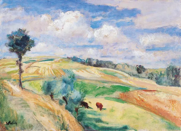 Wojciech Weiss, PEJZAŻ Z SAMOTNYM DRZEWEM, ok. 1920