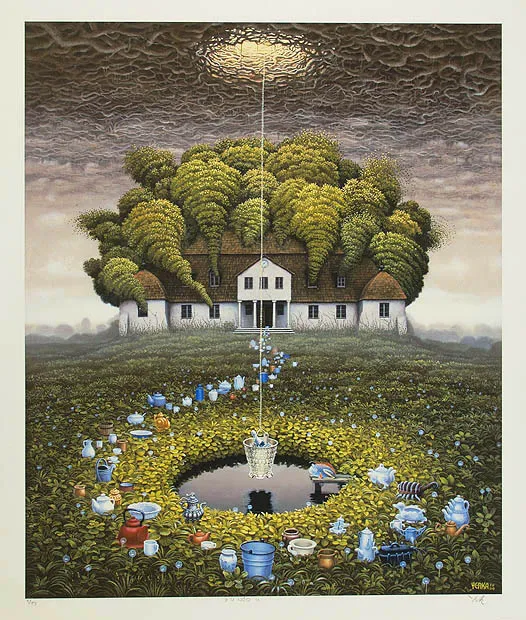 Jacek Yerka, U wód, 2000