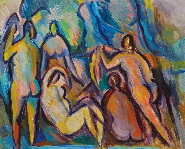 Kazimierz Zielenkiewicz (Caziel), KĄPIACE SIĘ, ok. 1944