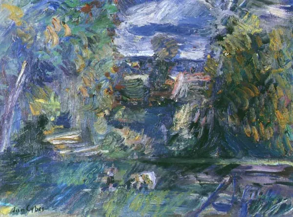 Jan Cybis, Na łące - pejzaż ze Skoków