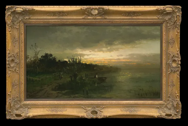 Anton  Windmaier, WIECZÓR NAD WODĄ, 1872