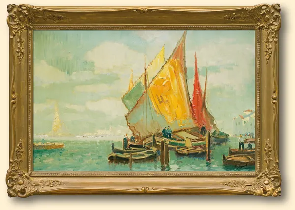 Otto Hamel, ŁODZIE ŻAGLOWE NA LAGUNIE