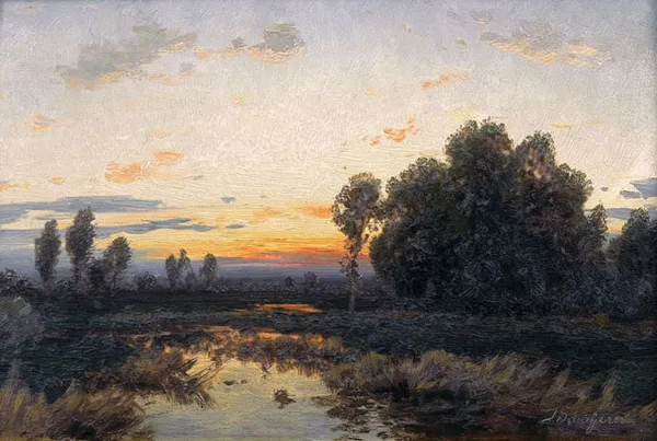 Joseph Schoyerer, Krajobraz o zachodzie słońca