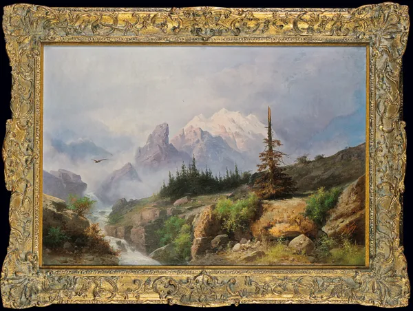 Guido Agostini, PEJZAŻ ALPEJSKI, ok. 1880