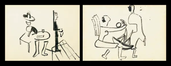 Maria  Jarema, W KAWIARNI, ok. 1935 / DWIE POSTACI, ok. 1935