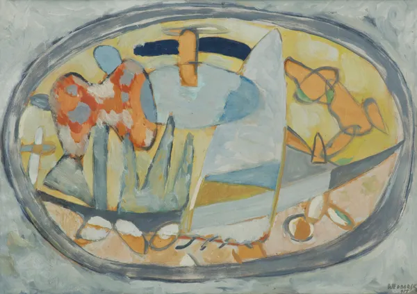 Marek Włodarski, MARTWA NATURA Z MOTYLEM, 1955