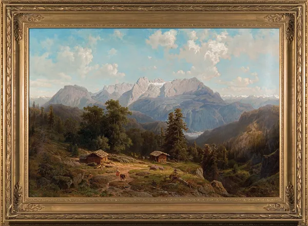 Ernst von  Raven, PEJZAŻ ALPEJSKI, 1860