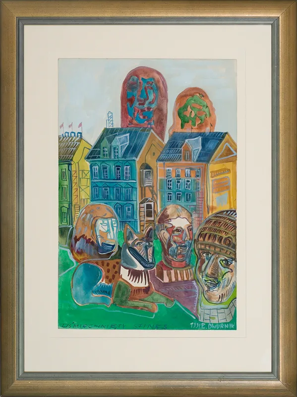 Edward Dwurnik, Uśmiechnięty Sfinks, 1991