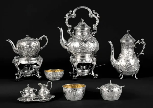 Autor nierozpoznany, KOMPLET DO KAWY I HERBATY, ok. 1890