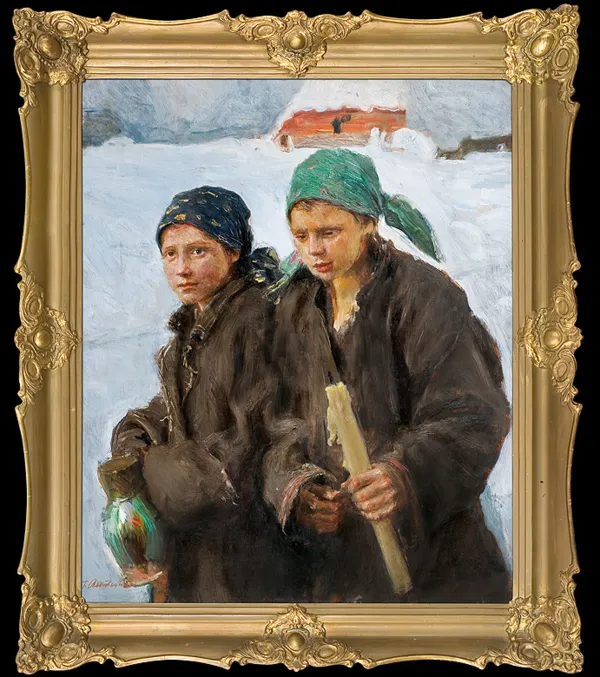 Teodor Axentowicz, W ŚWIĘTO JORDANU, ok. 1895 