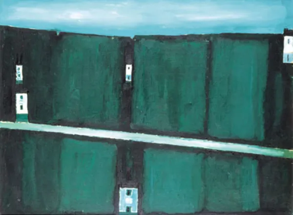 Jerzy Nowosielski, Pejzaż zielony, 1985