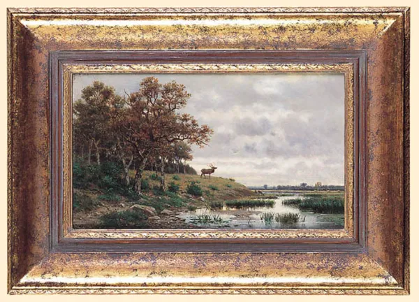 Karl Bennewitz von Loffen, JESIENNY PEJZAŻ Z JELENIEM