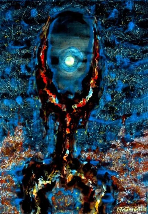 Jerzy Tchórzewski, Kompozycja (postać chwytająca światło), 1981