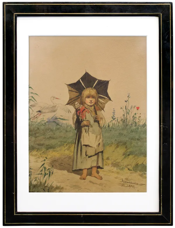 Antoni Kozakiewicz, NA SPACERZE Z LALKĄ, 1874