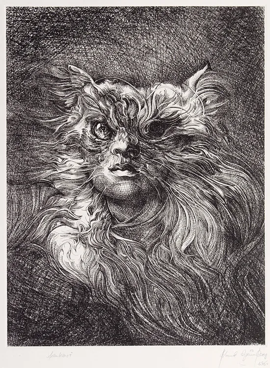 Roland  Grünberg, Kobieta kot, 1960