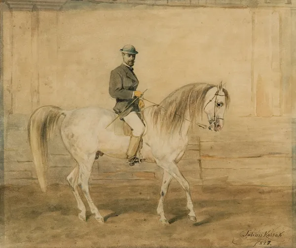 Juliusz Kossak, JEŹDZIEC NA BIAŁYM KONIU, 1888