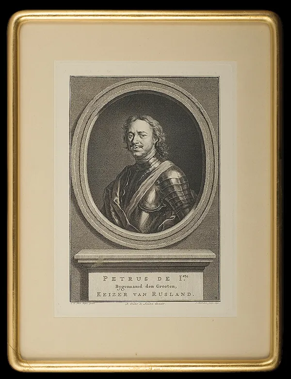 Jacob Houbracken, PORTRET CARA PIOTRA I,  WIELKIEGO, 1752