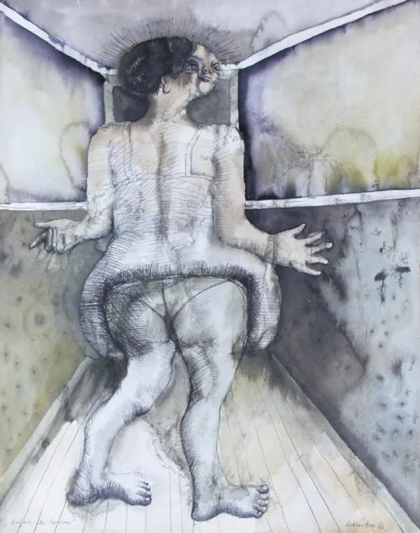 Jan Lebenstein, Couloir du bureau (Korytarz biurowy), 1966