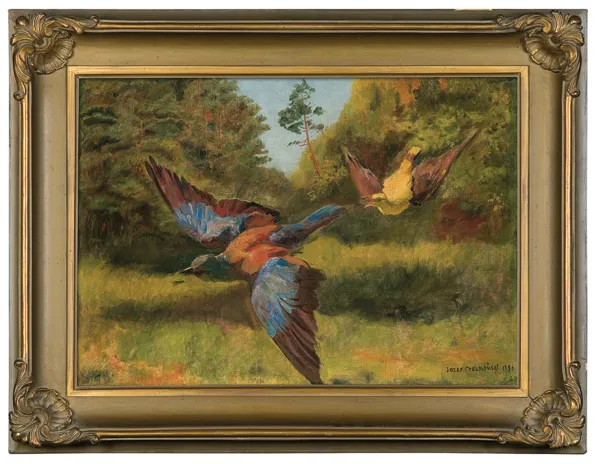 Józef Chełmoński, WILGA I KRASKA, 1896 