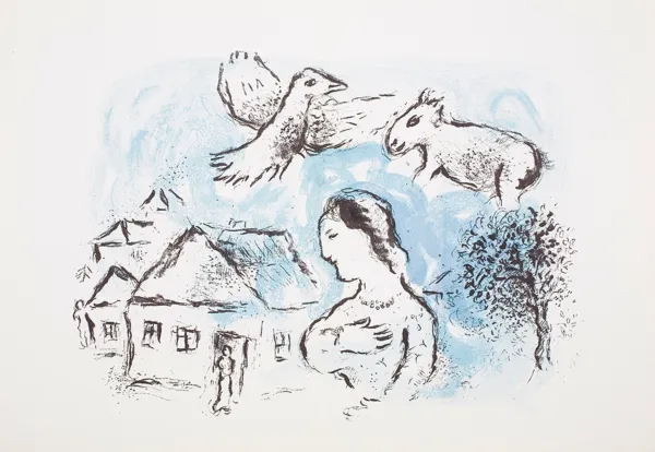 Marc Chagall, Wioska (Le Village), 1977