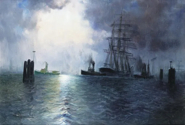 Alfred Jensen, Statki na Redzie, ok. 1930