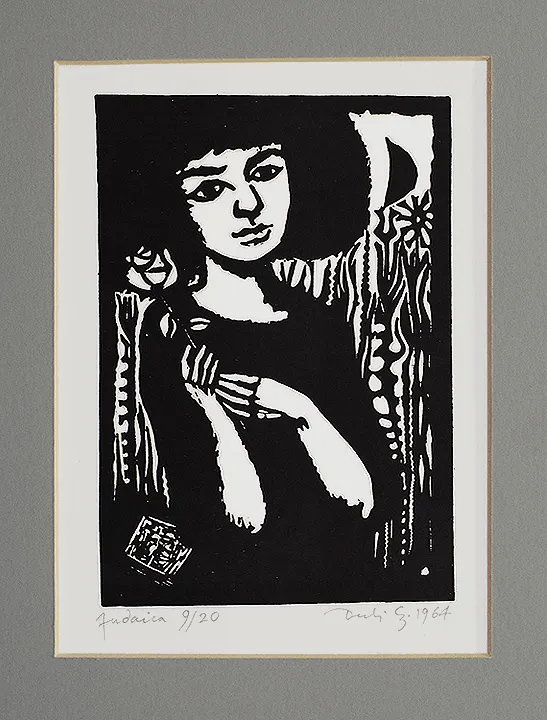 Jerzy Duda Gracz, Dziewczyna z różą, z cyklu Judaica, 1964