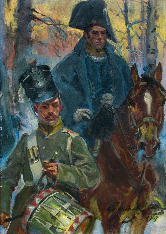 Wojciech Kossak, Z POLA BITWY O OLSZYNKĘ GROCHOWSKĄ, 1907