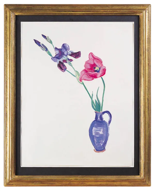 Gabriele Münter, Tulipan i irys w wazonie, ok. 1930