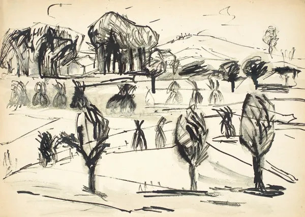 Alfons Mazurkiewicz, Pejzaż z drzewami