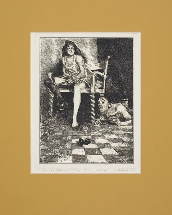 Małgorzata Leszczewska-Włodarska, Kopia pracy Brunona Schulza Bestie, 1991