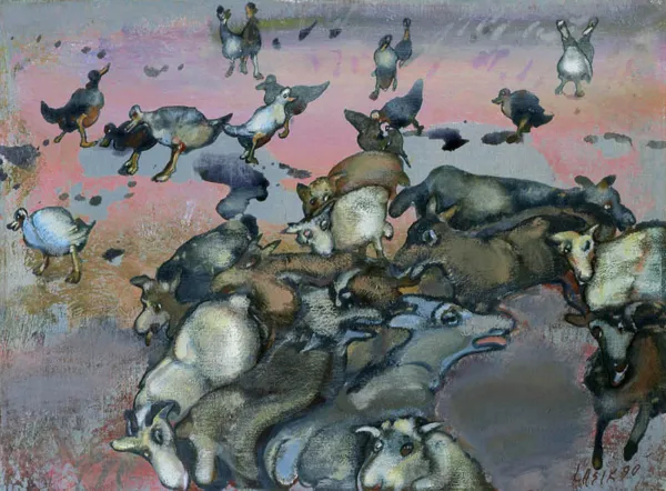 Paweł Lasik, Owce i kaczki, 1990