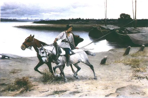 Ludwik Kurella, Holowanie galarów -berlinka ciągnięta w górę rzek