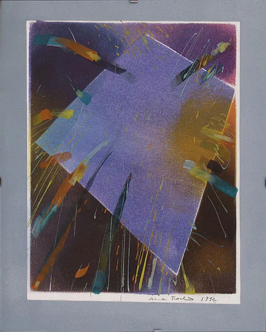 Anna Trochim, Kompozycja z fioletowym prostokątem, 1992