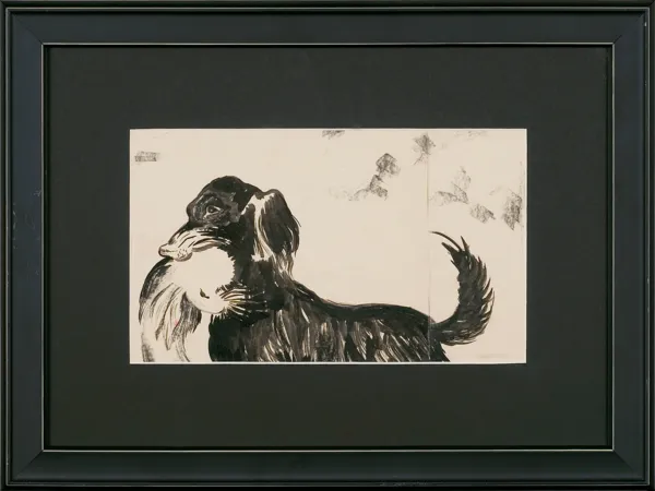 Kazimierz Sichulski, Wyżeł (szkic do teki myśliwskiej), 1928