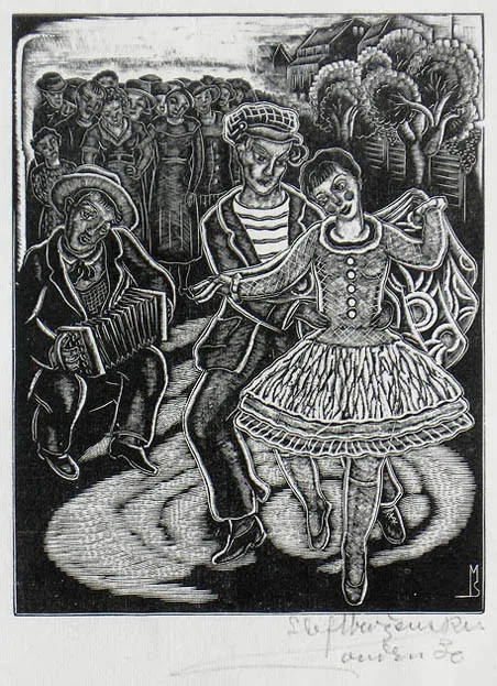 Stefan Mrożewski, Taniec na ulicy, 1936