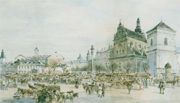 Tadeusz Rybkowski, Targ przed Wielkanocą...