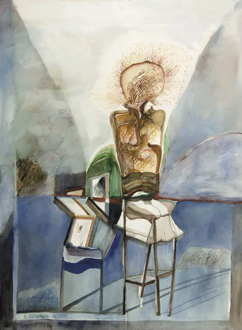 Barbara Szubińska, Postać siedząca, 1977