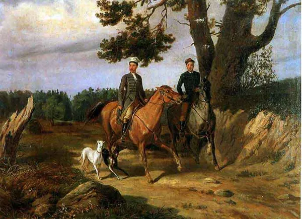 Feliks Sypniewski, Na polowaniu z chartami