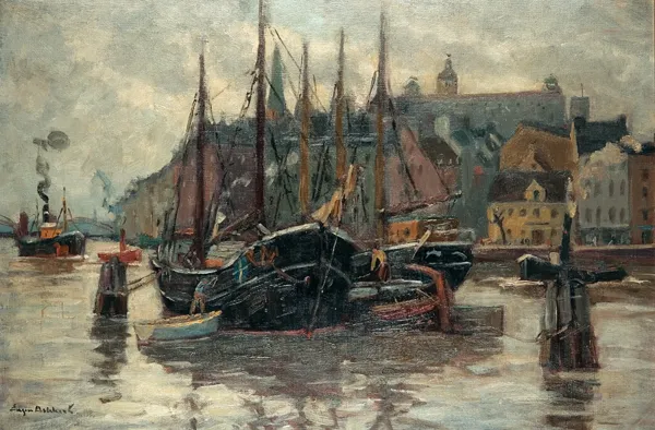 Eugen  Dekkert, PORT W SZCZECINIE, ok. 1930