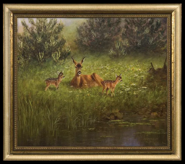 Georg (George) Majewicz, SARNA Z KOŹLĘTAMI NAD WODĄ, 1961