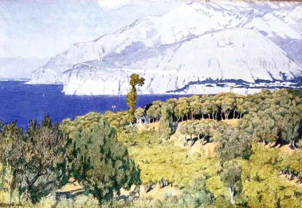 Edward Okuń, Pejzaż włoski - Capri