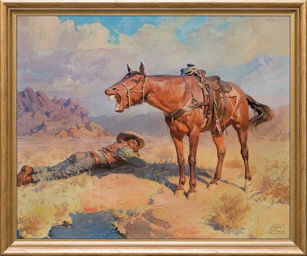 Adam Styka, ODPOCZYNEK KOWBOJA, 1955 