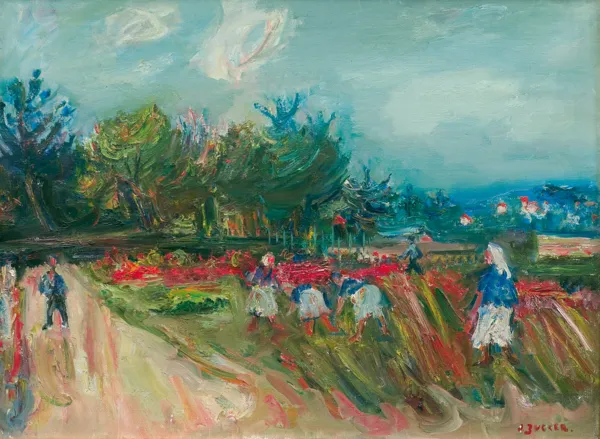 Jakub (Jacques) Zucker, POLA KWIATOWE W VERRIERES-LE-BUISSON, ok 1960