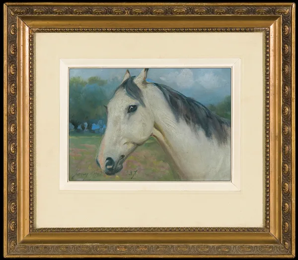 Jerzy Kossak, GŁOWA BIAŁEGO ARABA, 1937